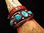 Vintage Cuff with High Grade #8 Turquoise  c.1950