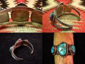 Vintage Wide Cuff Bracelet w/Morenci TQ  c.1960～