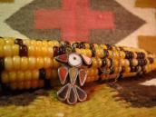 Antique Zuni Inlay Thunderbird Fob Necklace c.1940
