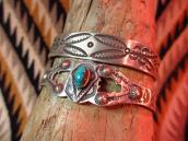 Antique Stamped Ingot Silver Cuff  c.1930