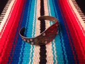 BELL Stamp & Concho Repousse Silver Cuff  c.1940