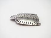 Antique Navajo Thunderbird Shape Stamped Silver Pin  c.1930～
