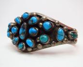 Vintage Navajo Cluster Cuff with Turquoise  c.1950