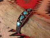 Antique Twisted Wire Silver Cuff w/TQ  c.1930