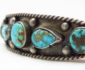 Antique Twisted Wire Silver Cuff w/TQ  c.1930