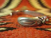 Vintage Engraving Silver Cuff Bracelet  c.1940