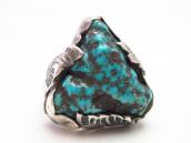 【Dan Simplicio】Zuni Small Ring w/Gem Turquoise Nugget c.1940