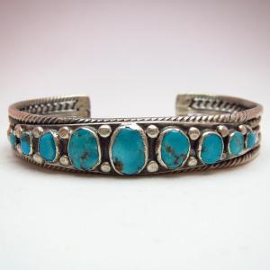 Antique Twistedwire Silver Cuff Bracelet  c.1940