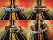 Antique Twistedwire Silver Cuff Bracelet  c.1940