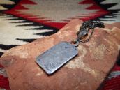 Antique Thunderbird Patched Tag Pendant Necklace  c.1930