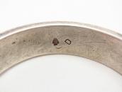 【Dyaami Lewis】 Acoma Stamp & Filed Heavy Silver Cuff  L-
