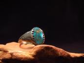 Antique Navajo Small Ring /Gem Lone Mt. Turquoise  c1940