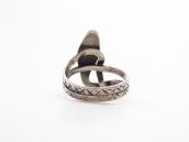 Antique Coiled Rattlesnake Shape Stamped Silver Ring c.1930～