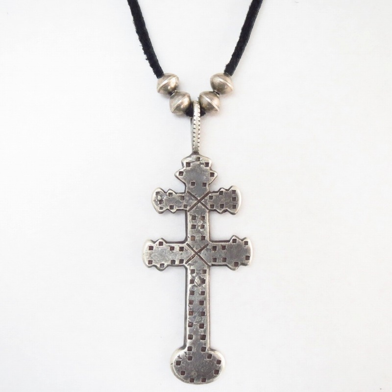 【Dyaami Lewis】Acoma Dragonfly Cross Top w/Vtg Sliver Beads