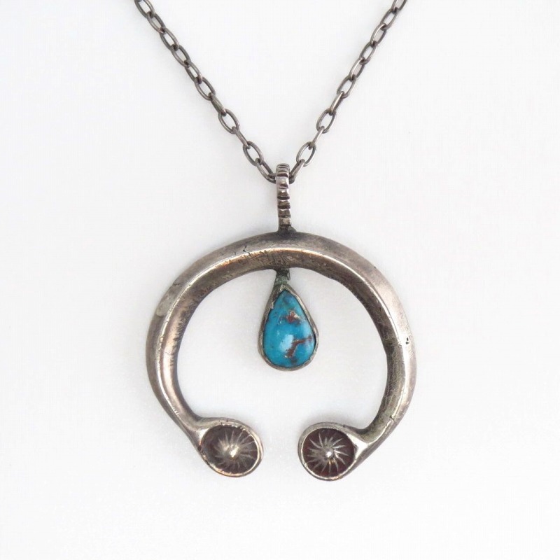 【Dyaami Lewis】 Old Naja Necklace w/Bisbee Turquoise  in 2008