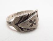 Antique Arrow Shape Stamped Silver Small Ring  c.1930～