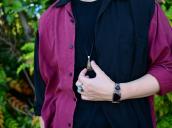 Atq Navajo PetrifiedWood Triangle Shape Fob Necklace c.1940～