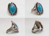 【Fred Thompson】 Navajo Gem Grade #8 TQ Silver Ring  c.1965