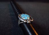 【Fred Thompson】 Navajo Gem Grade #8 TQ Silver Ring  c.1965