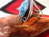 【Fred Thompson】 Navajo Gem Grade #8 TQ Silver Ring  c.1965