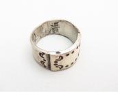 Jonathan Day 1890s Style Stamped Coin Silver Ring  JP21