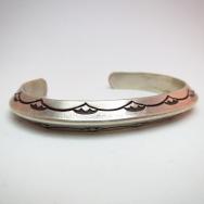 Vintage Stamped Ingot Triangle Wire Cuff  c.1950～