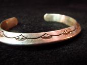 Vintage Stamped Ingot Triangle Wire Cuff  c.1950～