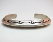 Vintage Stamped Ingot Triangle Wire Cuff  c.1950～