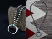 【Greg Lewis】Naja w/Vtg "Navajo Pearl" Silver Bead Necklace