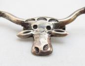 Vintage Casted Silver Cow Shape Small PinBrooch  c.1930～