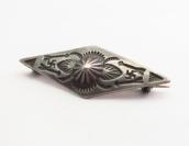 Antique 卍 Stamped Diamond Shape Small Pin Brooch  c.1930