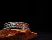 Antique Pueblo Stamped Ingot Silver Cuff Bracelet  c.1920