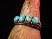 Vintage Twisted Wire 4 TQ Row Silver Cuff Bracelet  c1950～