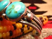 Vintage Twisted Wire 4 TQ Row Silver Cuff Bracelet  c1950～