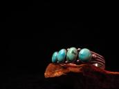 Vintage Twisted Wire 4 TQ Row Silver Cuff Bracelet  c1950～