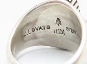 【Julian Lovato】 Kewa Tufa Casted Silver Ring w/Turquoise