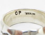 【Clendon Pete】 Navajo Diamond Stamped Chiseled Ring JP23