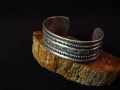 Vintage Navajo Stamped IngotSilver Wide Cuff Bracelet c.1940