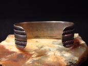 Vintage Navajo Stamped IngotSilver Wide Cuff Bracelet c.1940