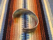Vintage Navajo Stamped IngotSilver Wide Cuff Bracelet c.1940