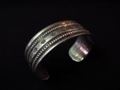 Vintage Navajo Stamped IngotSilver Wide Cuff Bracelet c.1940