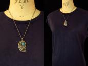 Vintage Hopi Overlay Parrot Motif Pendant Necklace  c.1960～