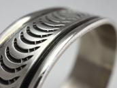 【NAVAJO GUILD】 Vtg Stamped Ingot Silver Cuff Bracelet c.1940