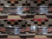 【NAVAJO GUILD】 Vtg Stamped Ingot Silver Cuff Bracelet c.1940