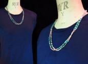 Vintage Shell & Turquoise Beads 2 Strand Heishi Necklace
