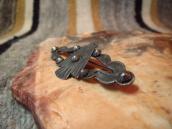Antique Stamped Silver Thunderbird Applique Pin  c.1925～