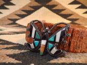 Vintage Zuni Mosaic Inlay Butterfly Shape Pin Brooch c.1950～