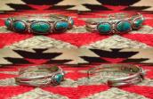 D.Smcyn Blue Gem Turquoise Row Cuff Bracelet