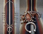 Vintage Heavy SquashBlossom DoubleHands Naja Necklace c.1960
