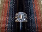 Chris Billie Tufa Cast Repousse & Stamped Silver Ring  JP26